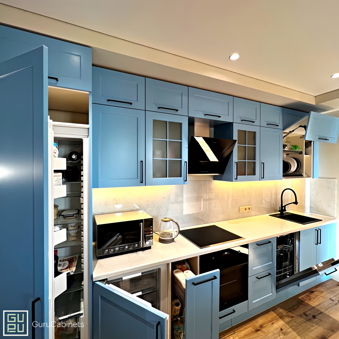 Powder Blue + White