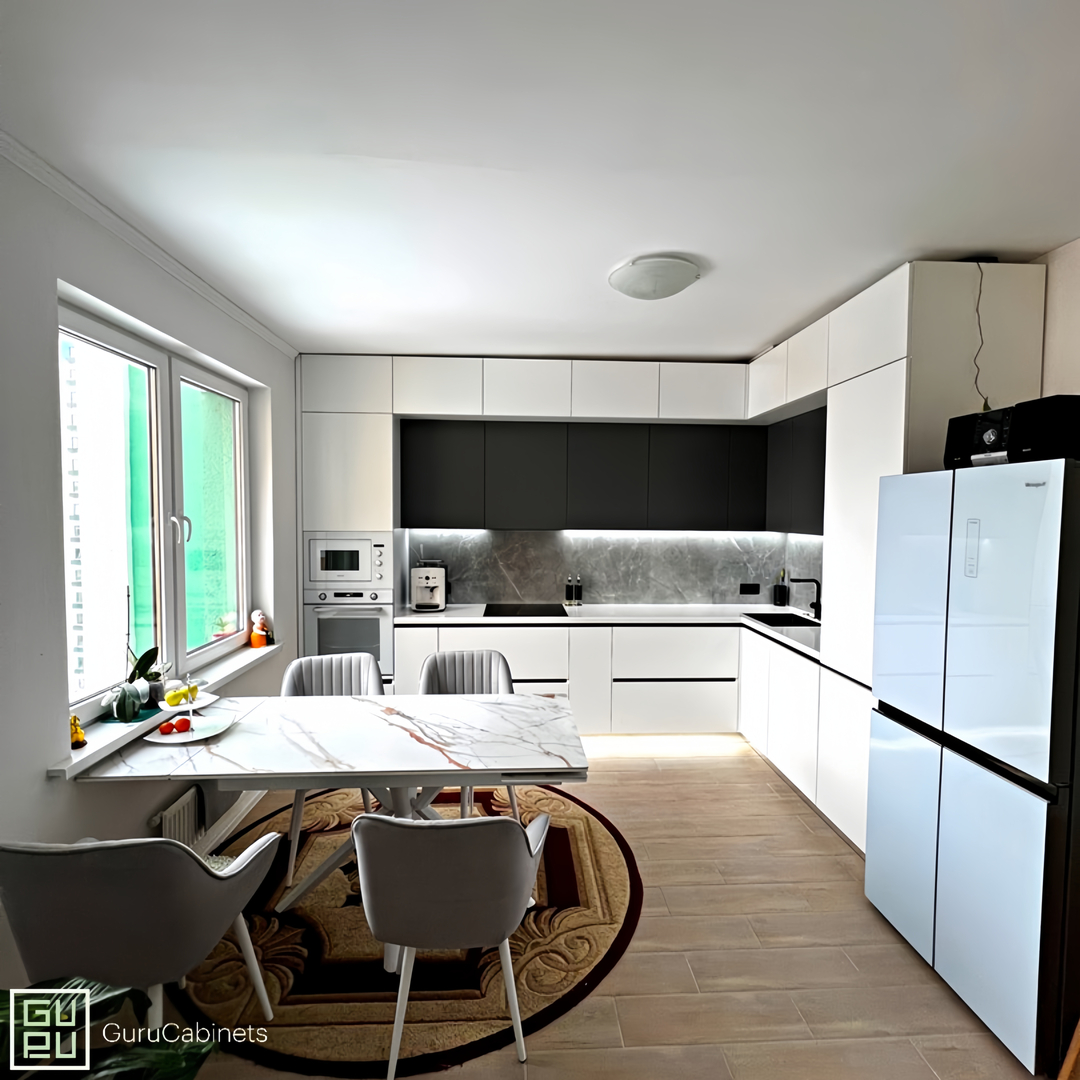 White + Black Family Kitchen