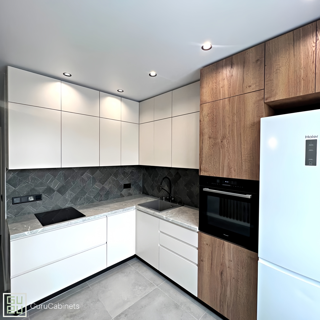 White + Walnut Contemporary